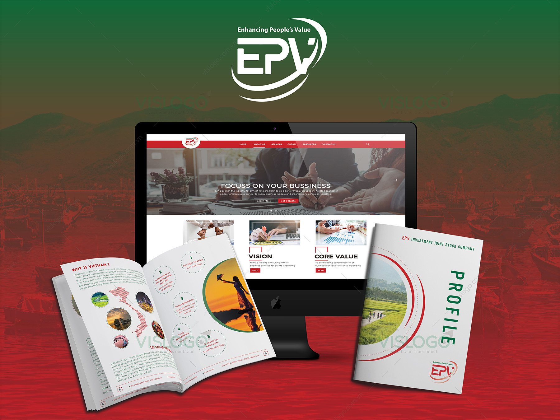 Thiết kế profile, website thương hiệu tư vấn EPV 