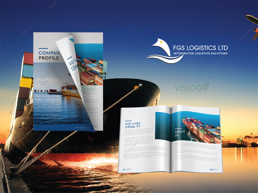 Thiết kế nhận diện thương hiệu, profile FGS Logistics