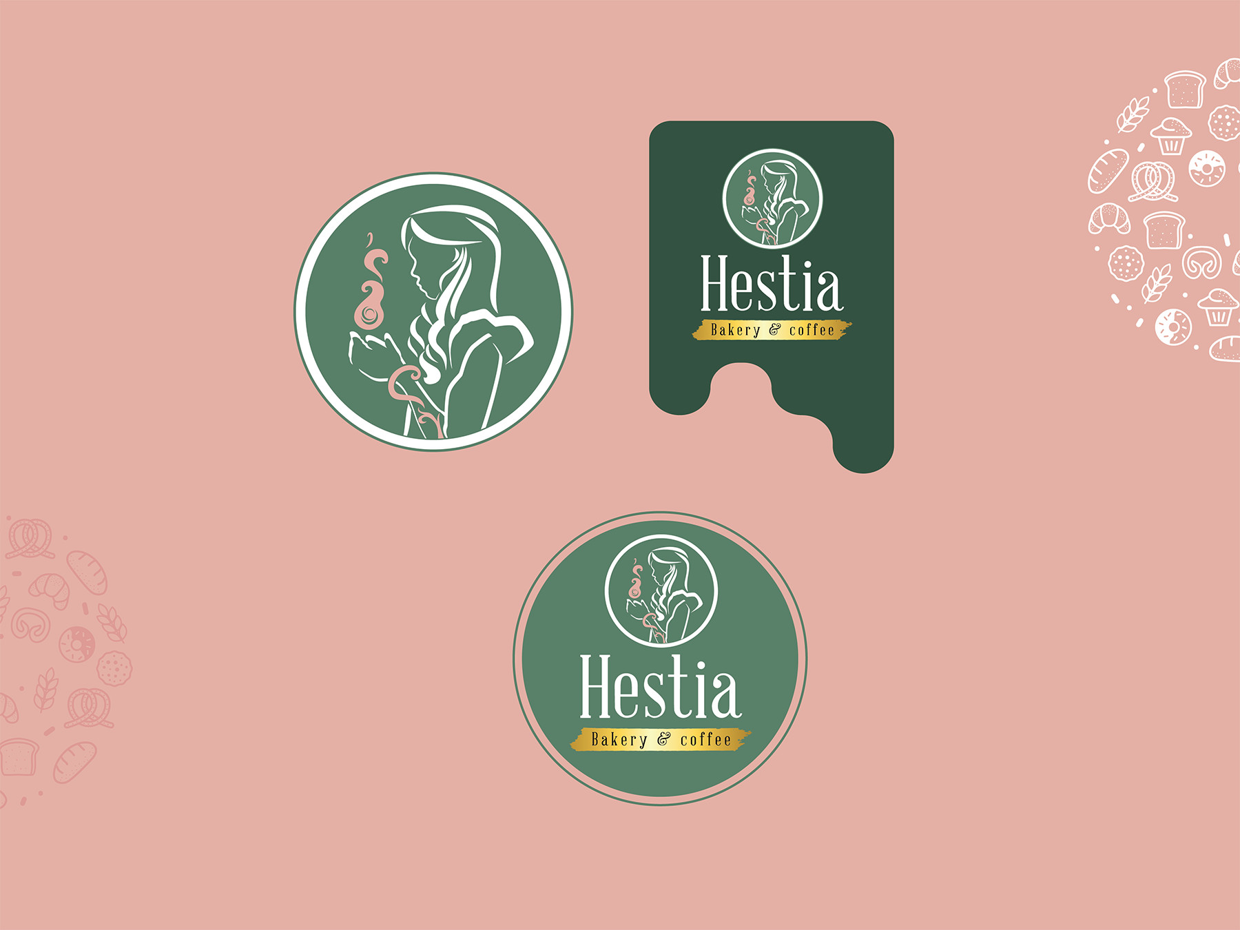 Thiết kế logo, nhận diện thương hiệu CAFE BÁNH HESTIA