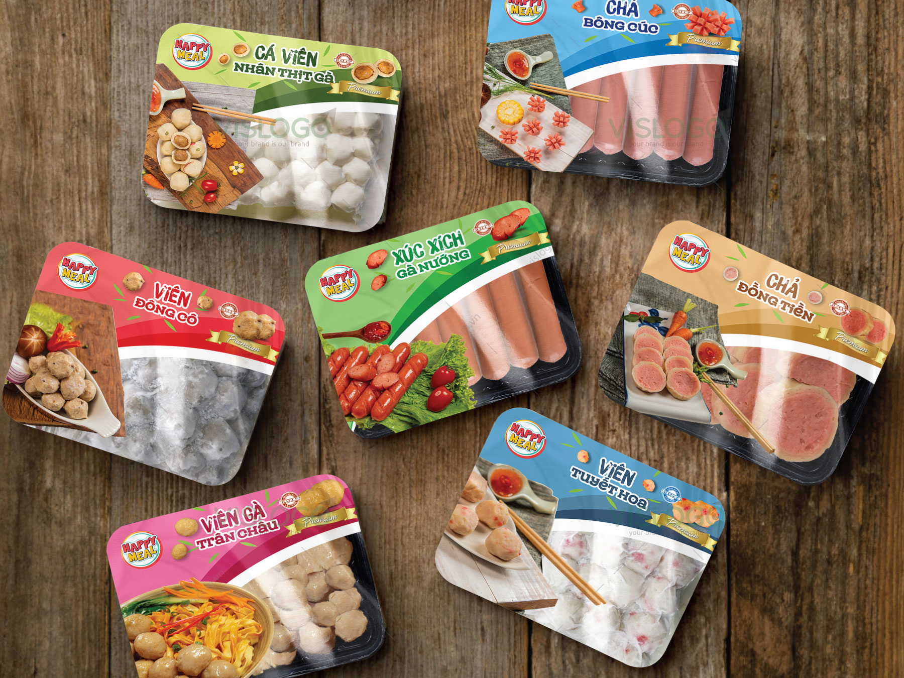 Thiết kế logo, bao bì thực phẩm đông lạnh Happy Meal